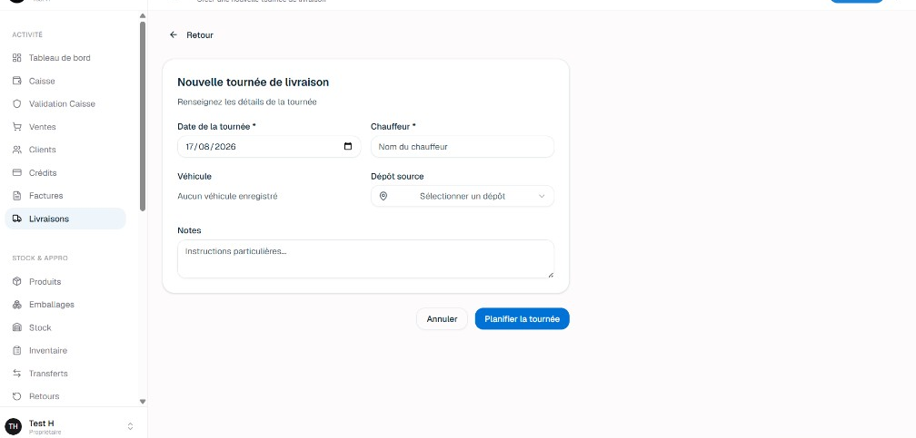 Planification d’une tournée de livraison dans B-Stock
